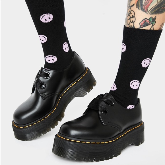 Dr. Martens Shoes | Holly Womens Leather Platform Shoe Comes with Box | Color: Black | Size: 7 | Freak0naleash's Closet